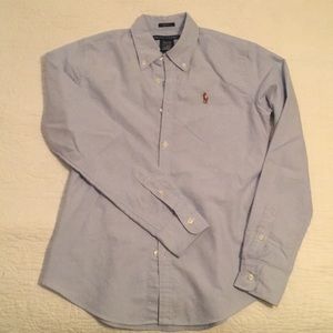 Ralph Lauren blue button down slim fit size 2